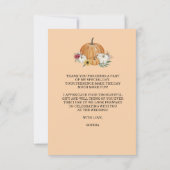 Carte de remerciement pour la fête de mariage d'au (Dos)