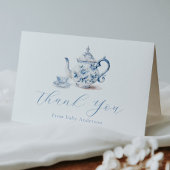 Carte de remerciement pour la fête du thé bleu