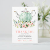 Carte de remerciement pour la fête prénuptiale Tea (Debout devant)
