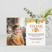 Carte de remerciement pour la photo d'anniversaire (Debout devant)