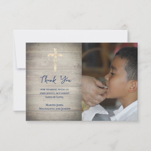 carte de remerciement pour la première communion (Devant)