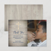 carte de remerciement pour la première communion (Devant / Derrière)