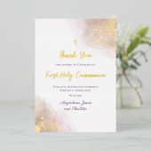 Carte de remerciement pour la première communion (Debout devant)