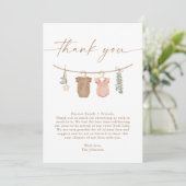 Carte de remerciement pour la révélation du sexe B (Debout devant)