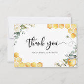 Carte de remerciement pour la révélation du sexe d (Devant)