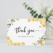 Carte de remerciement pour la révélation du sexe d (Debout devant)