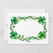 Carte de remerciement pour la Saint-Patrick (Dos)