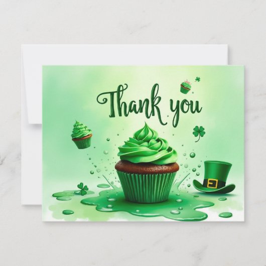 Carte de remerciement pour la Saint-Patrick (Devant)