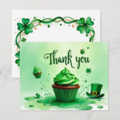 Carte de remerciement pour la Saint-Patrick (Devant / Derrière)