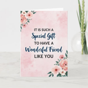 Carte de Remerciement pour l'Ami Floral
