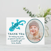 Carte de remerciement pour l'anniversaire avec pho (Debout devant)