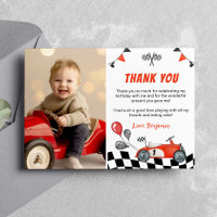 Carte de remerciement pour l'anniversaire avec pho