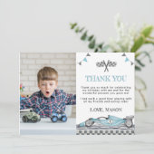 Carte de remerciement pour l'anniversaire avec pho (Debout devant)