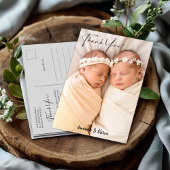 Carte de remerciement pour l'anniversaire de jumel