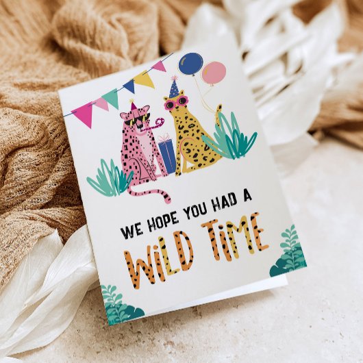 Carte de remerciement pour l'anniversaire des enfa