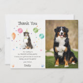 Carte de remerciement pour l'anniversaire d'un chi (Devant)