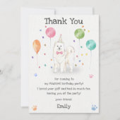 Carte de remerciement pour l'anniversaire d'un chi (Devant)