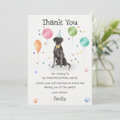 Carte de remerciement pour l'anniversaire d'un chi (Debout devant)