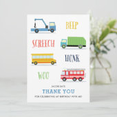 Carte de remerciement pour l'anniversaire d'un enf (Debout devant)