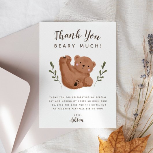 Carte de remerciement pour l'anniversaire d'un gar