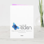 Carte de remerciement pour l'anniversaire d'une fi (Dos)