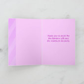 Carte de remerciement pour l'anniversaire d'une fi (Intérieur)