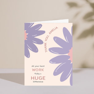 Carte de Remerciement pour l'Appréciation du Perso