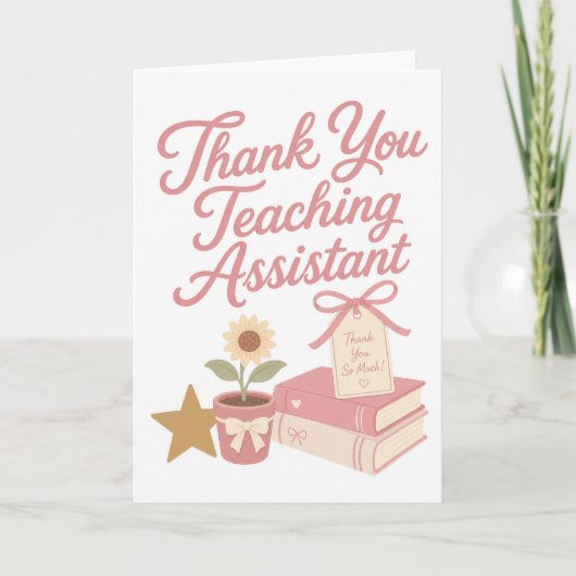 Carte de remerciement pour l'assistant d'enseignem (Devant)