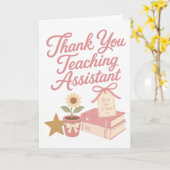 Carte de remerciement pour l'assistant d'enseignem (Fleur jaune)