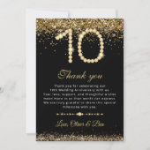 Carte de remerciement pour le 10ème anniversaire d (Devant)