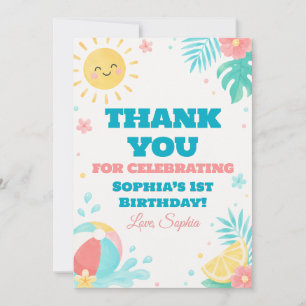 Carte de remerciement pour le 1er anniversaire de