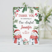 Carte de remerciement pour le 1er anniversaire de  (Debout devant)