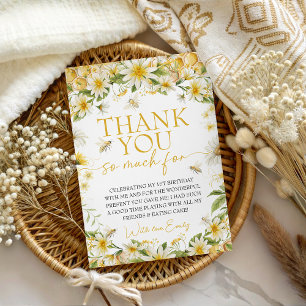Carte de remerciement pour le 1er anniversaire de