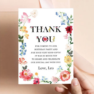 Carte de remerciement pour le 1er anniversaire de