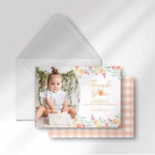Carte de remerciement pour le 1er anniversaire de