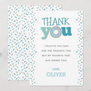 Carte de remerciement pour le 1er anniversaire Don