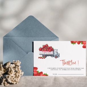 Carte de remerciement pour le baby shower aux frai