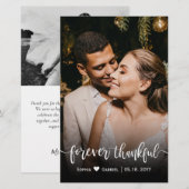 Carte de remerciement pour le Mariage du budget (Devant / Derrière)