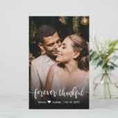 Carte de remerciement pour le Mariage du budget (Debout devant)