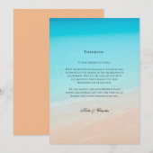 Carte de remerciement pour le mariage sur la plage (Devant / Derrière)