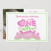 Carte de remerciement pour le premier anniversaire (Devant / Derrière)