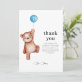 Carte de remerciement pour le premier anniversaire (Debout devant)