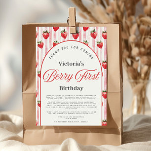 Carte de remerciement pour le premier anniversaire