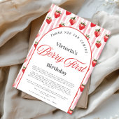 Carte de remerciement pour le premier anniversaire