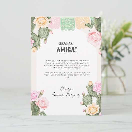 Carte de remerciement pour le week-end d'enterreme (Debout devant)