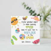 Carte de remerciement pour l'enseignant pour l'été (Debout devant)