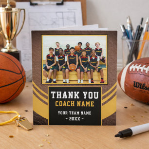 Carte de remerciement pour l'entraîneur de basket-