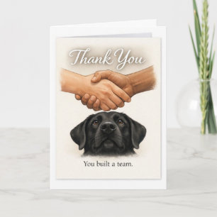Carte de remerciement pour l'équipe de chien guide