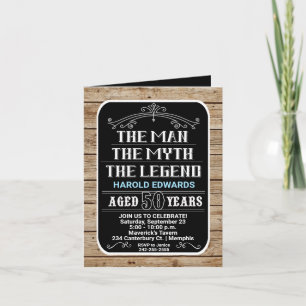 Carte de remerciement pour les 50 ans de l'homme, 