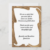 Carte de remerciement pour les 50 ans de mariage  (Dos)